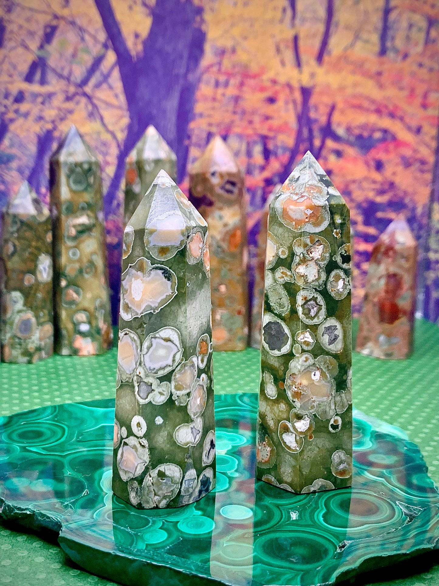 Rainforest Jasper Towers (Medium/Large)