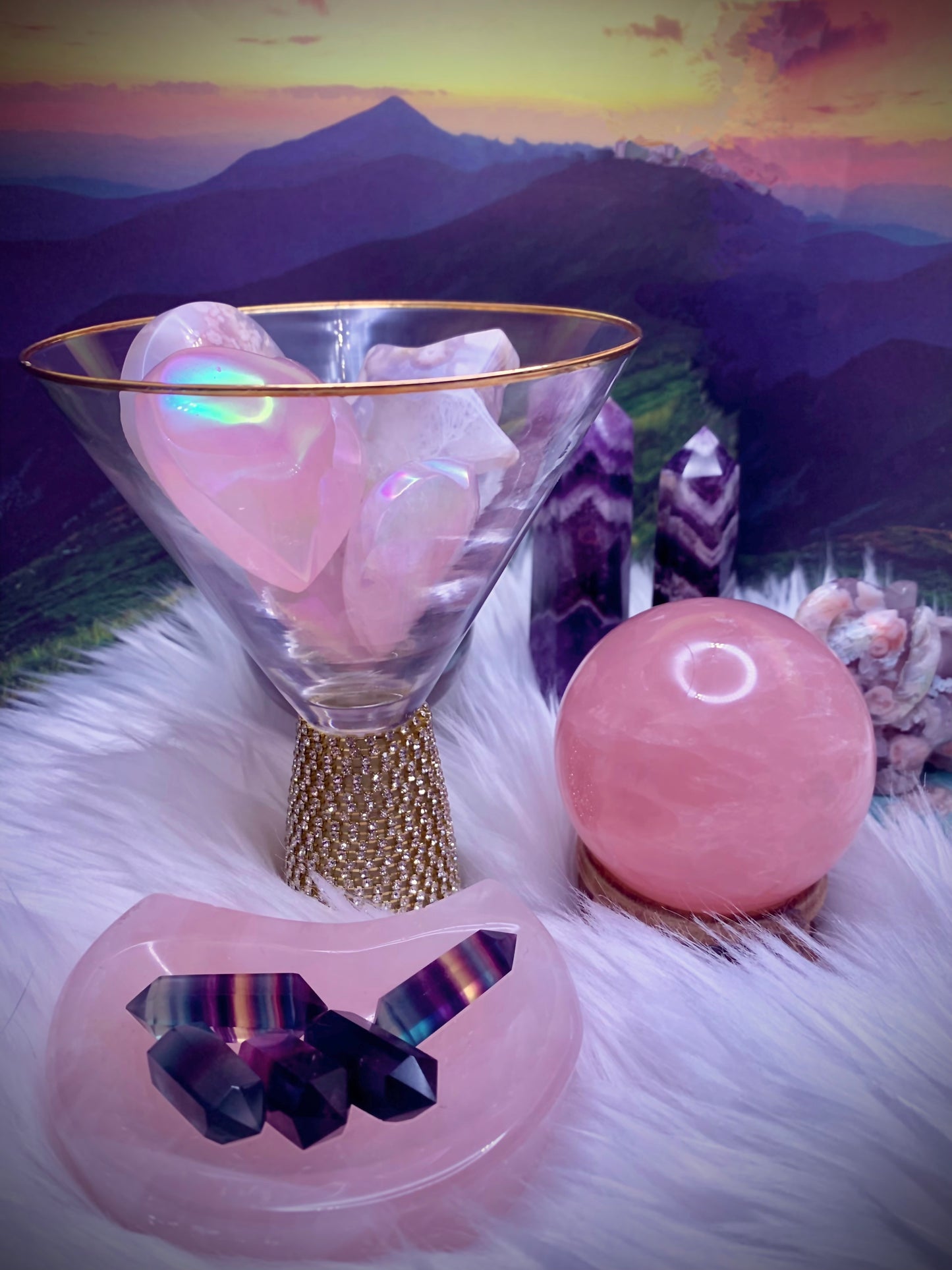 Rainbow Fluorite Mini Double Point