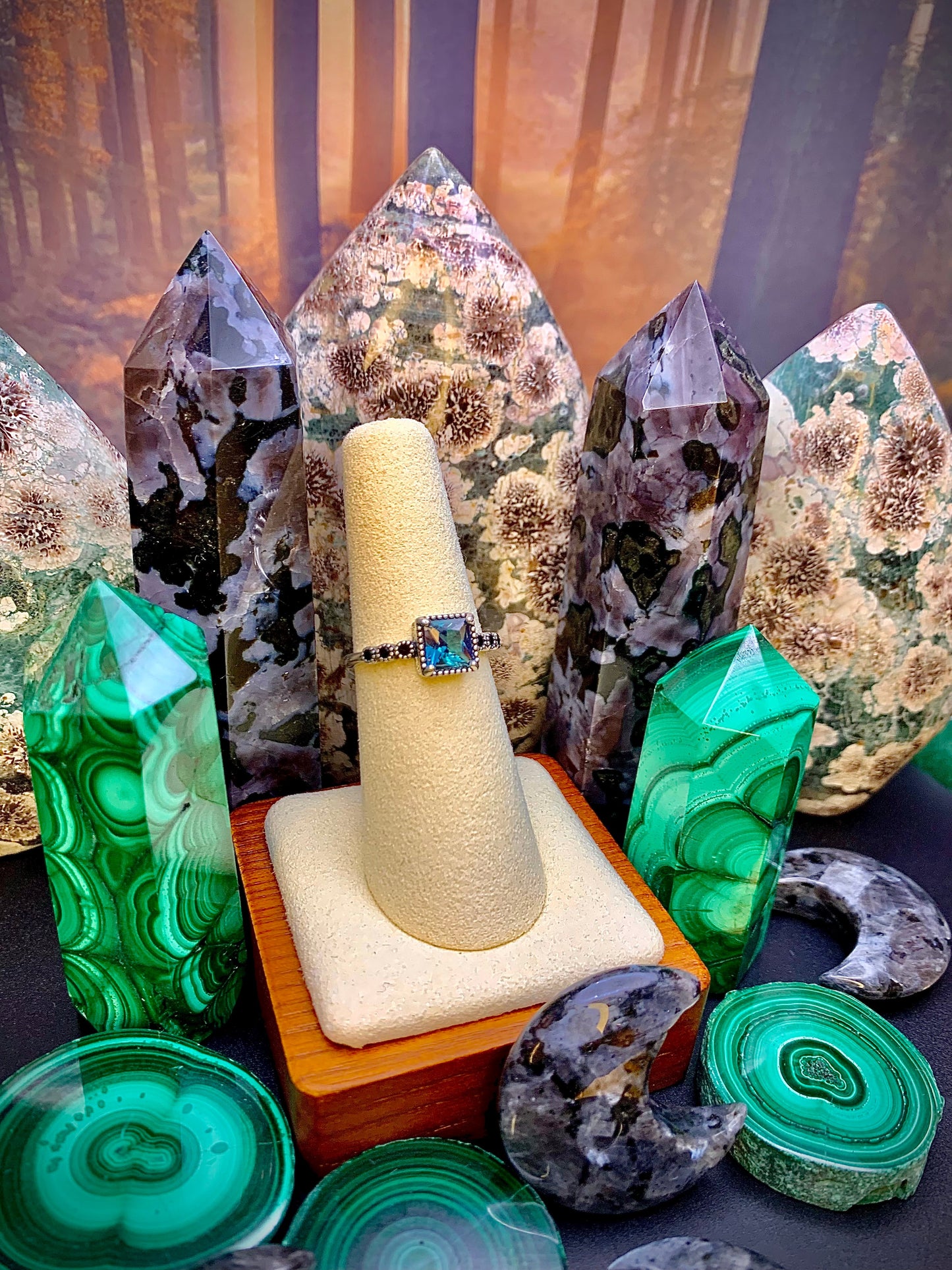 Alexandrite Ring *Square Cut* in Sterling Silver