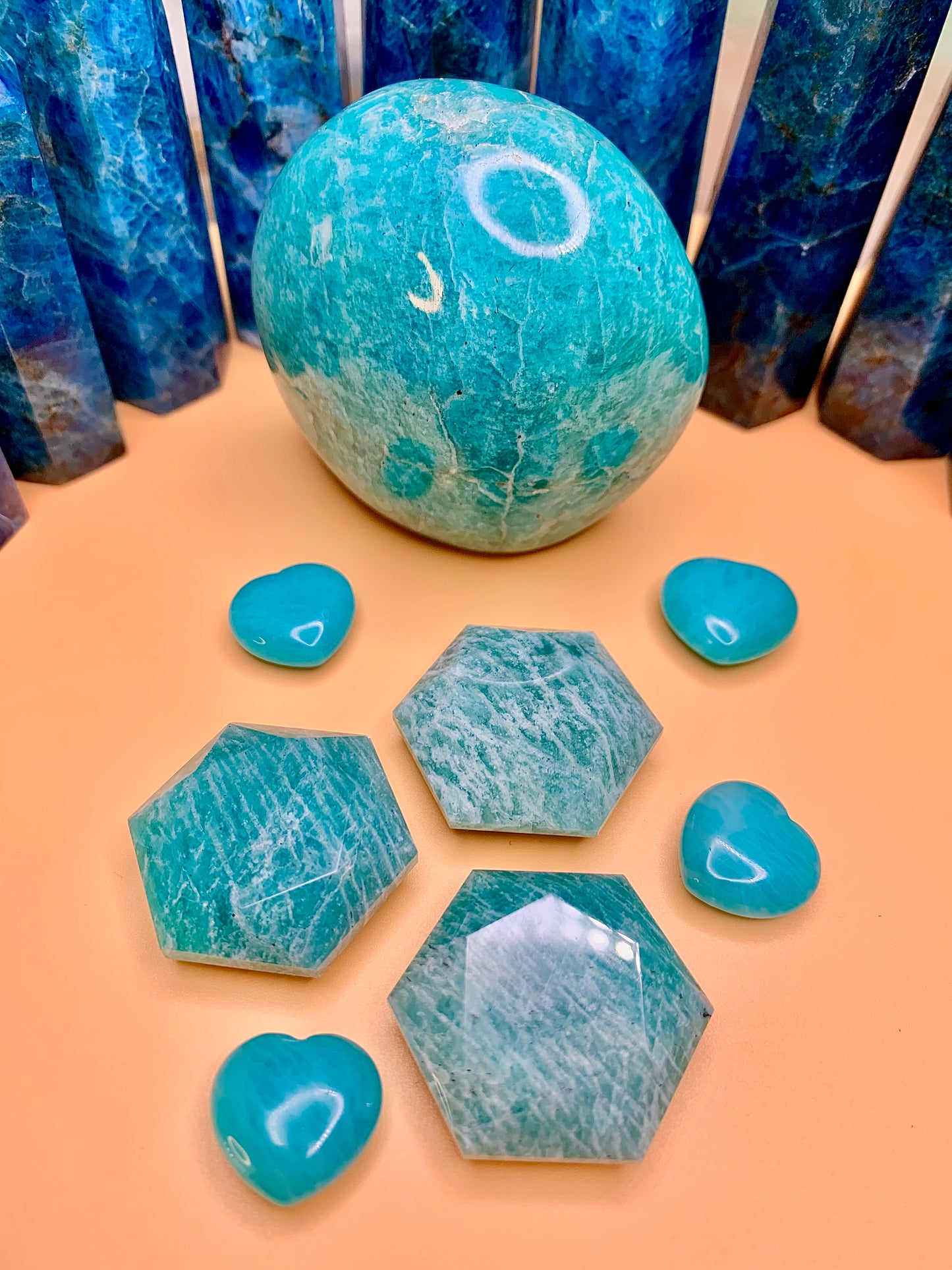 Amazonite Star of David Pocket Stone