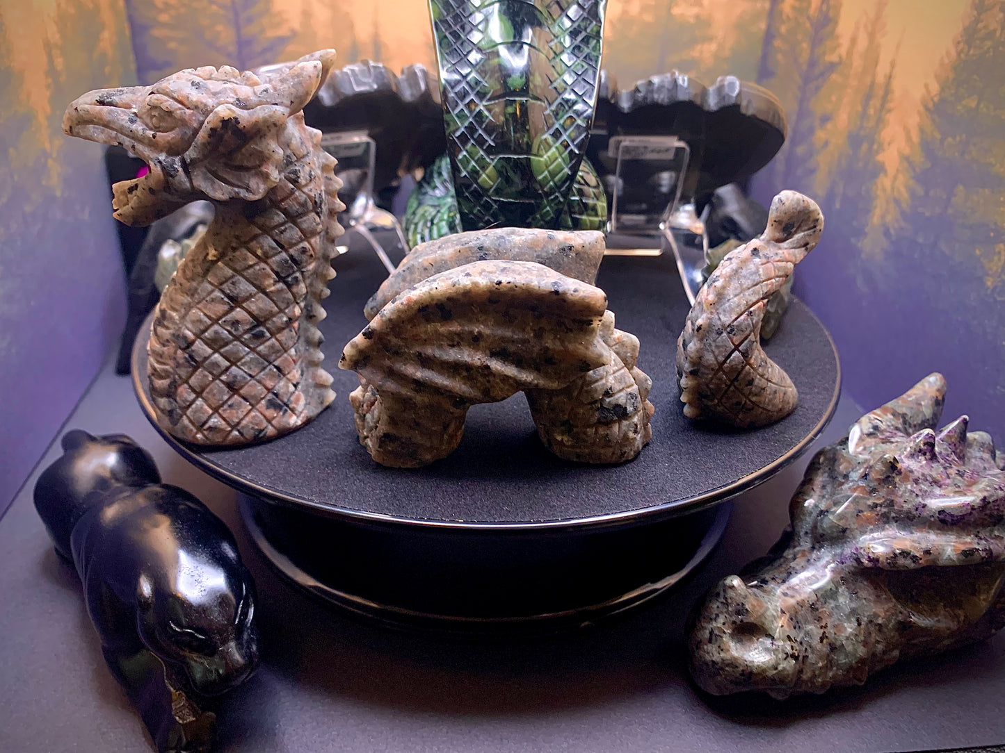 Yooperlite 3-Piece Dragon Carving