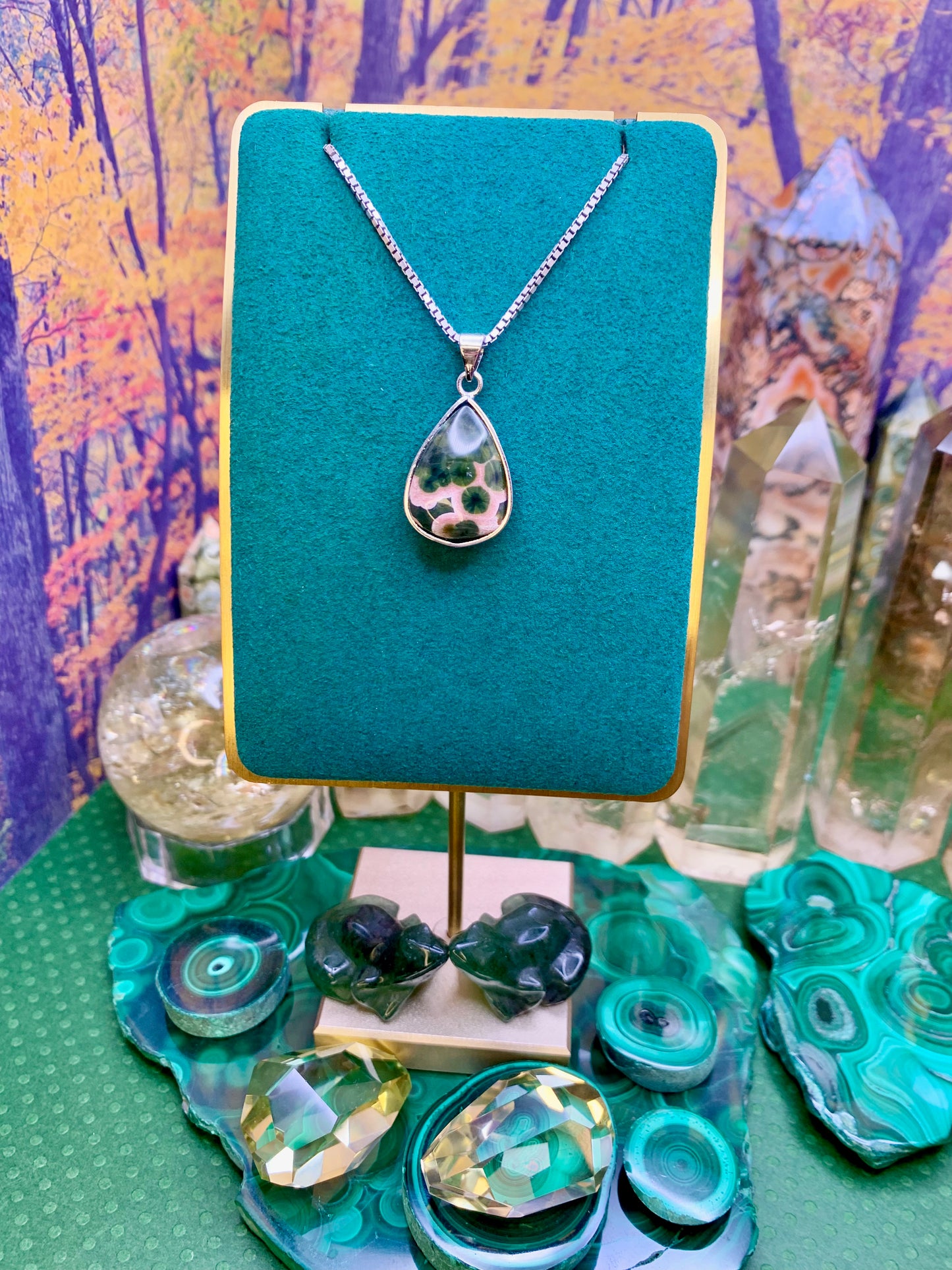 Ocean Jasper Pendant set in Sterling Silver