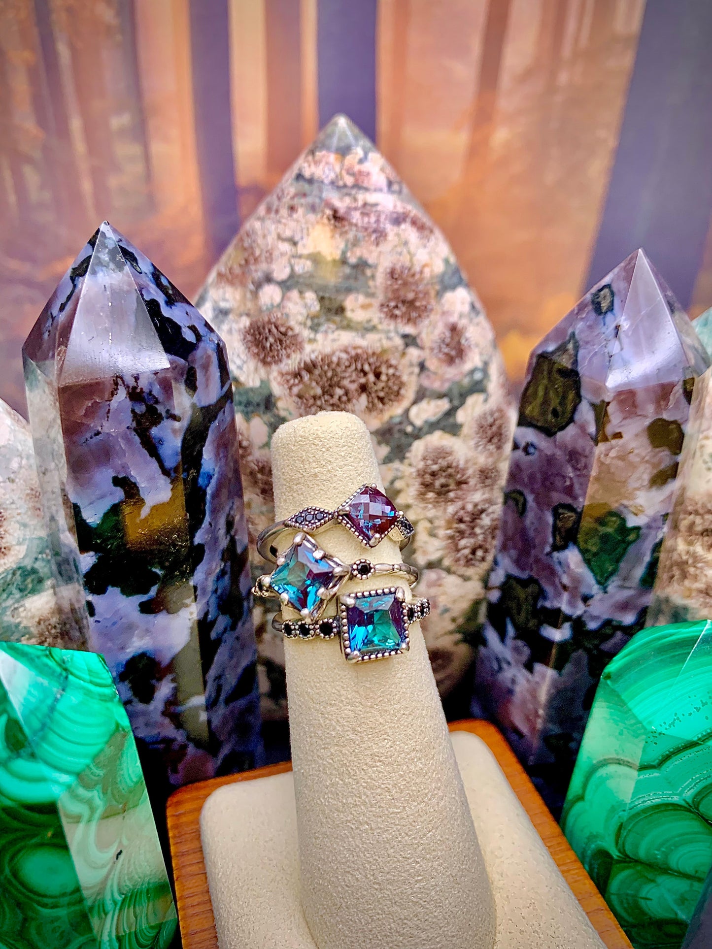 Alexandrite Ring *Diamond Cut* in Sterling Silver