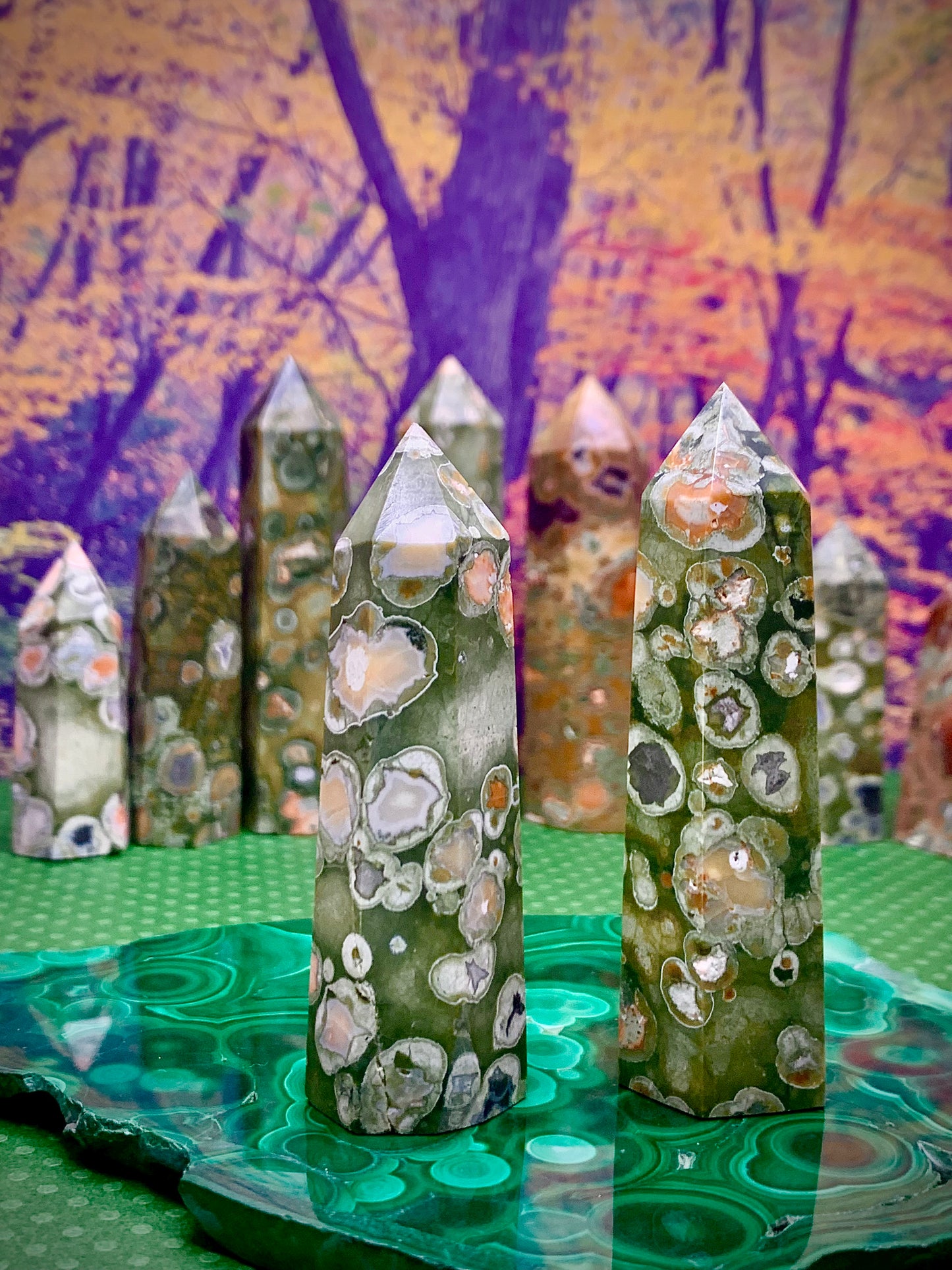 Rainforest Jasper Towers (Medium/Large)