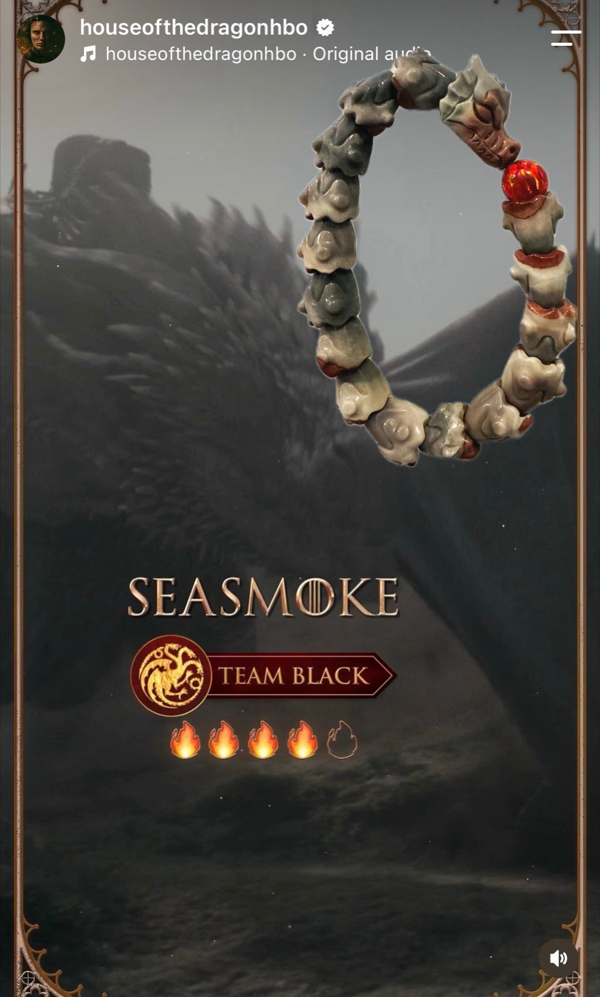 Alashan Agate Dragon Bracelet (10-14mm) SEASMOKE