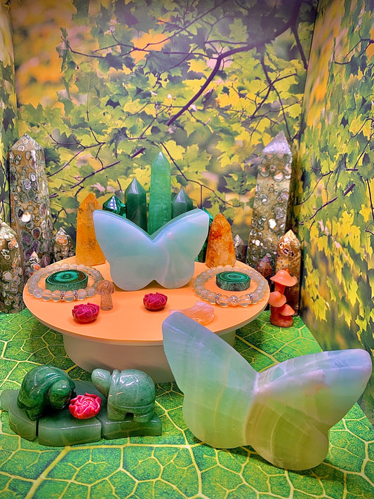 Pistachio Calcite Butterfly 🦋 Carving