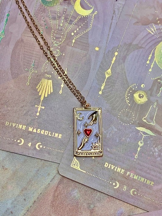 The “Lovers” Tarot Card Fashion Necklace