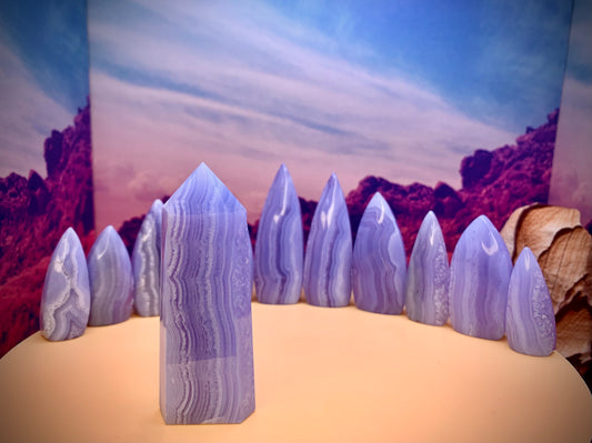 Blue Lace Agate Tower