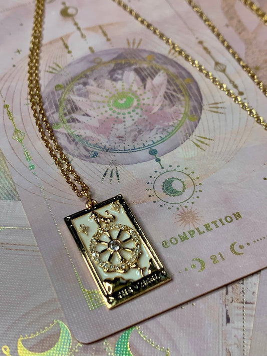 The “Wheel” Tarot Card Fashion Necklace