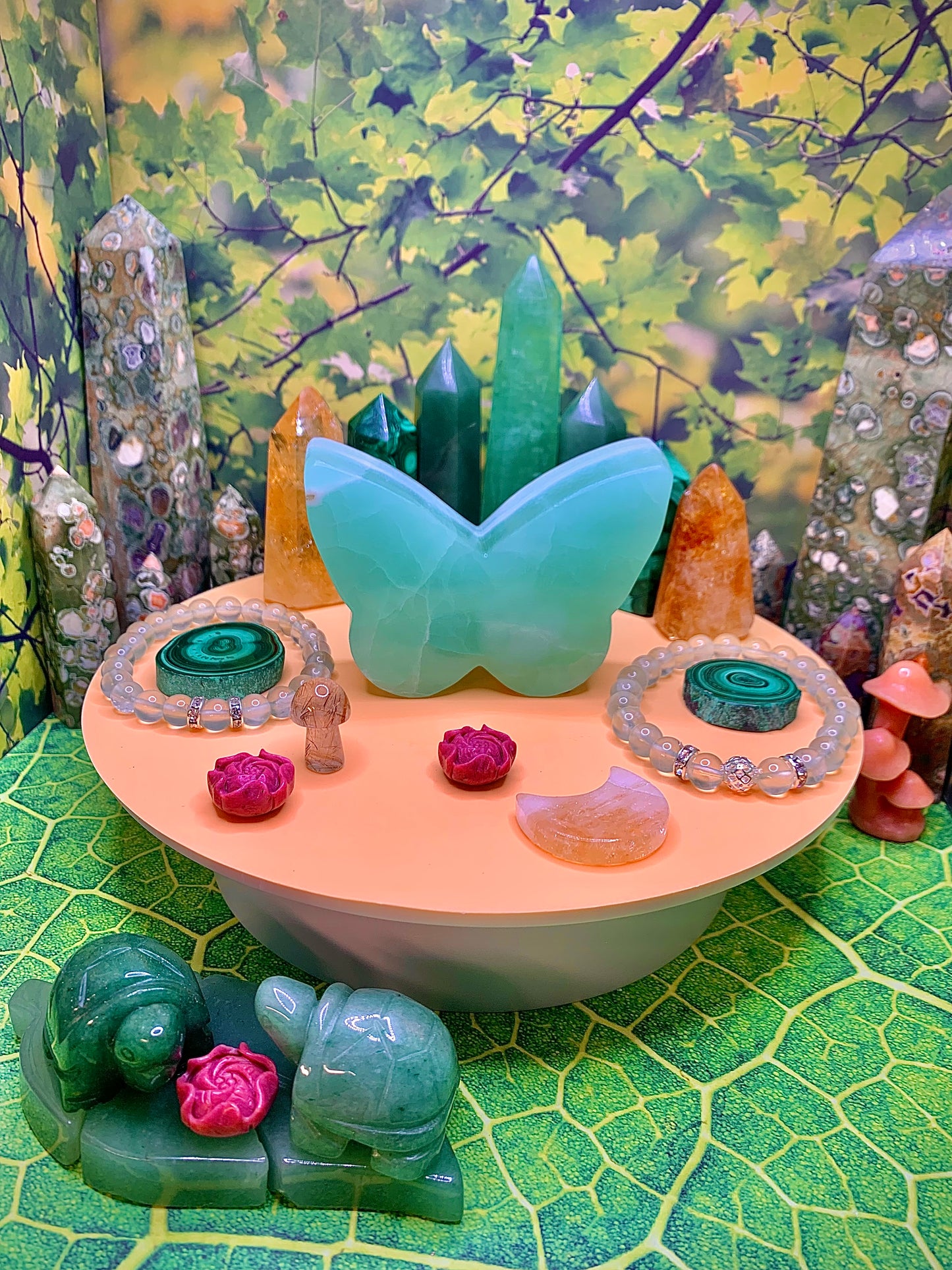 Pistachio Calcite Butterfly 🦋 Carving