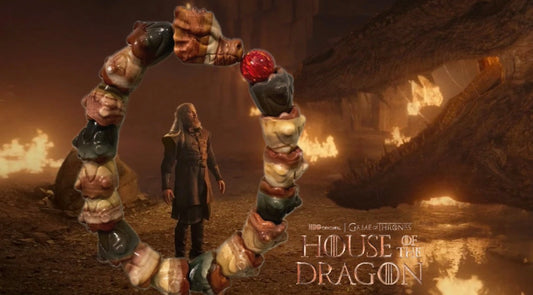 Alashan Agate Dragon Bracelet (10-14mm) VERMITHOR