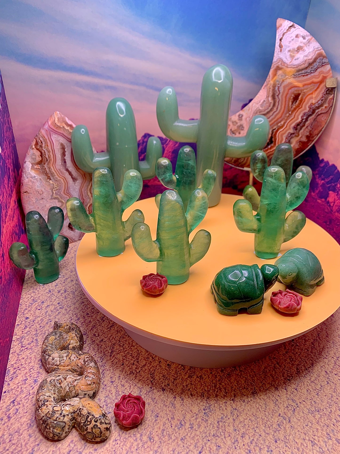 Green Fluorite Cactus 🌵 Carving