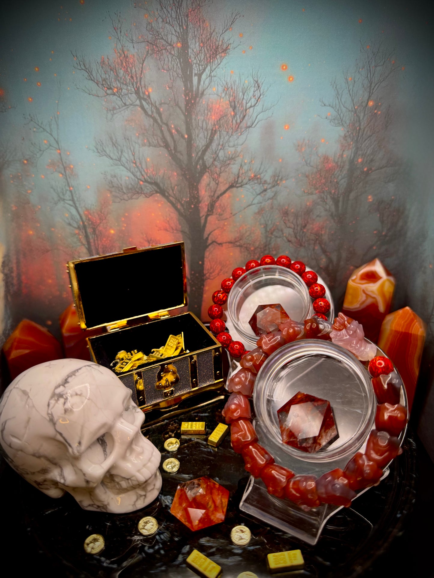 Alashan Agate Dragon Bracelet (10-14mm) CARAXES