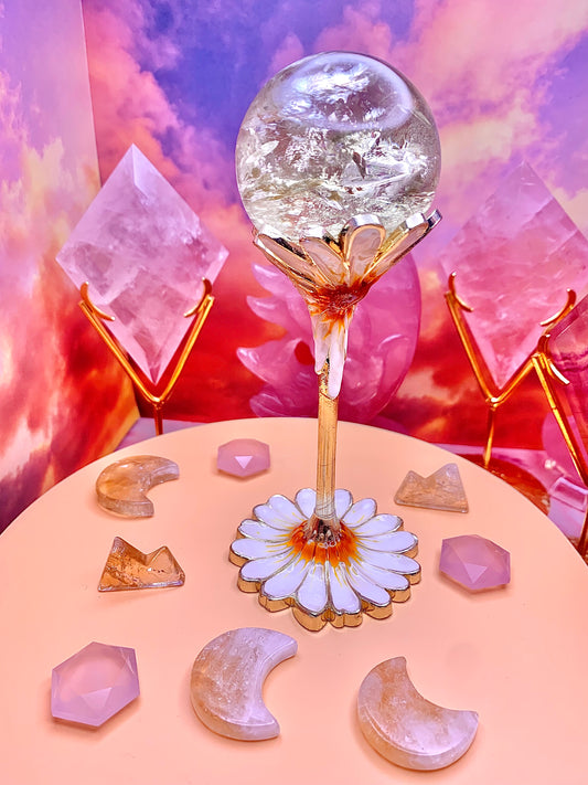 Citrine HQ* Sphere with Rainbows