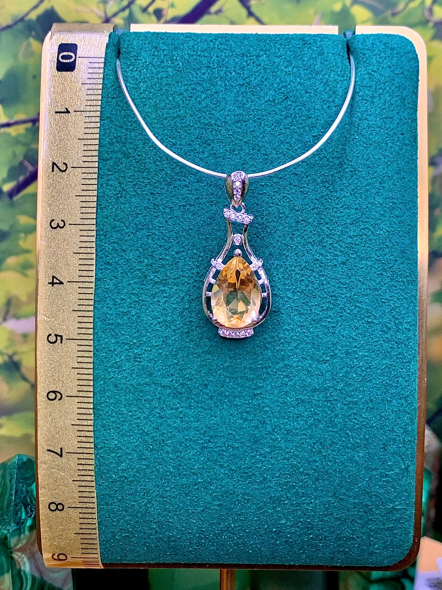 Citrine Pendant in Sterling Silver