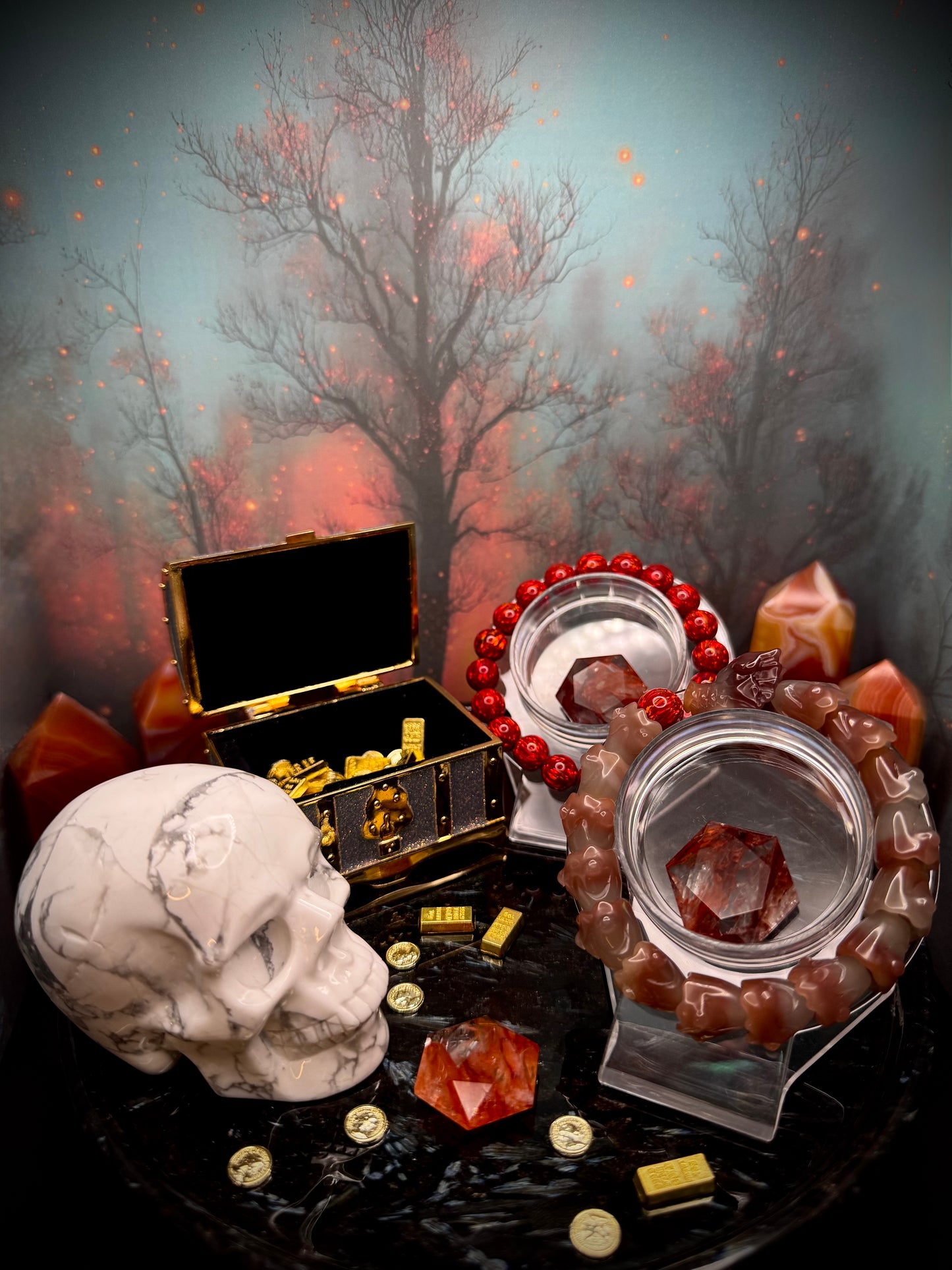 Alashan Agate Dragon Bracelet (10-14mm) SHEEPSTEALER