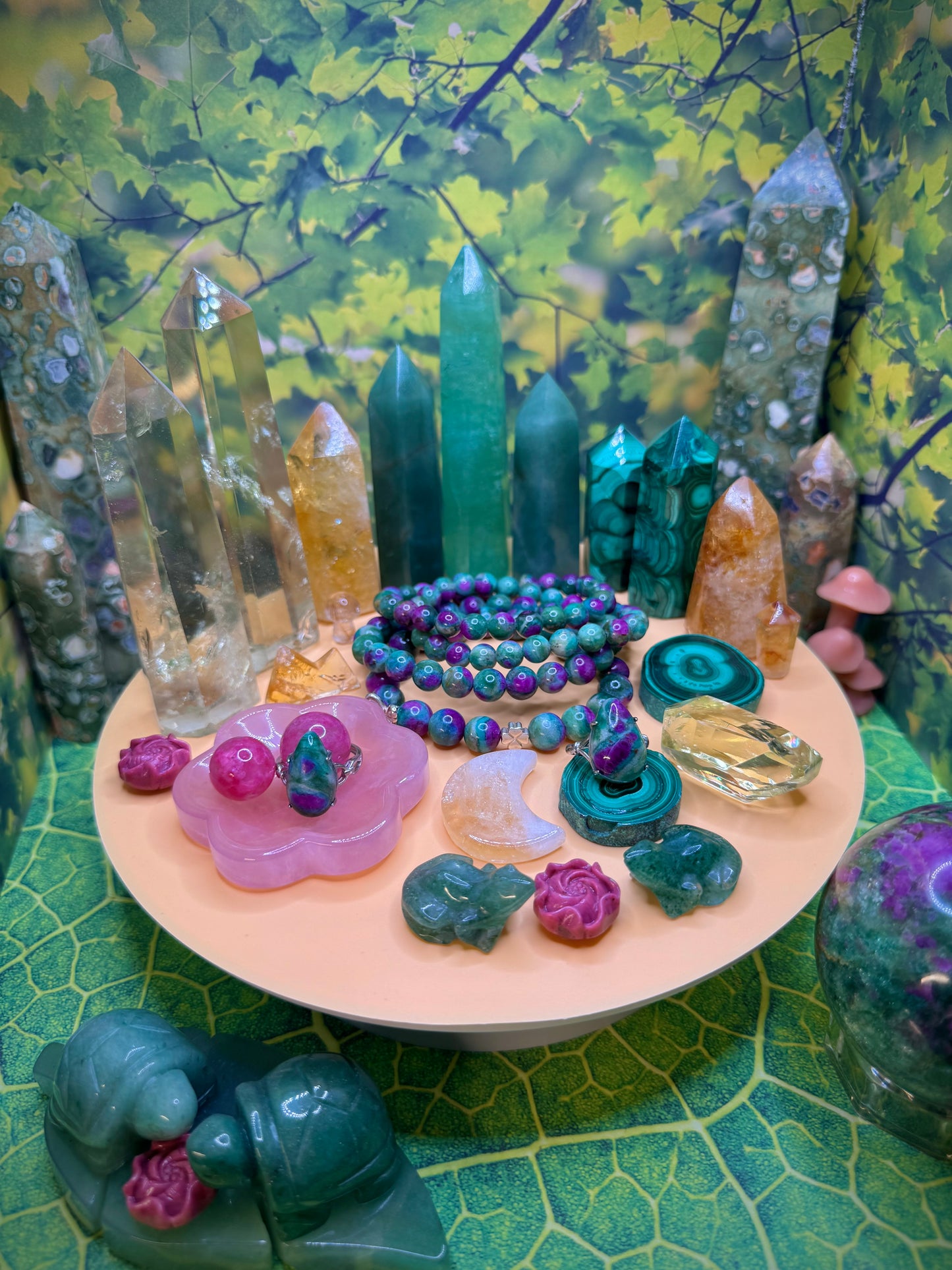 Ruby Fuchsite Teardrop Ring .925