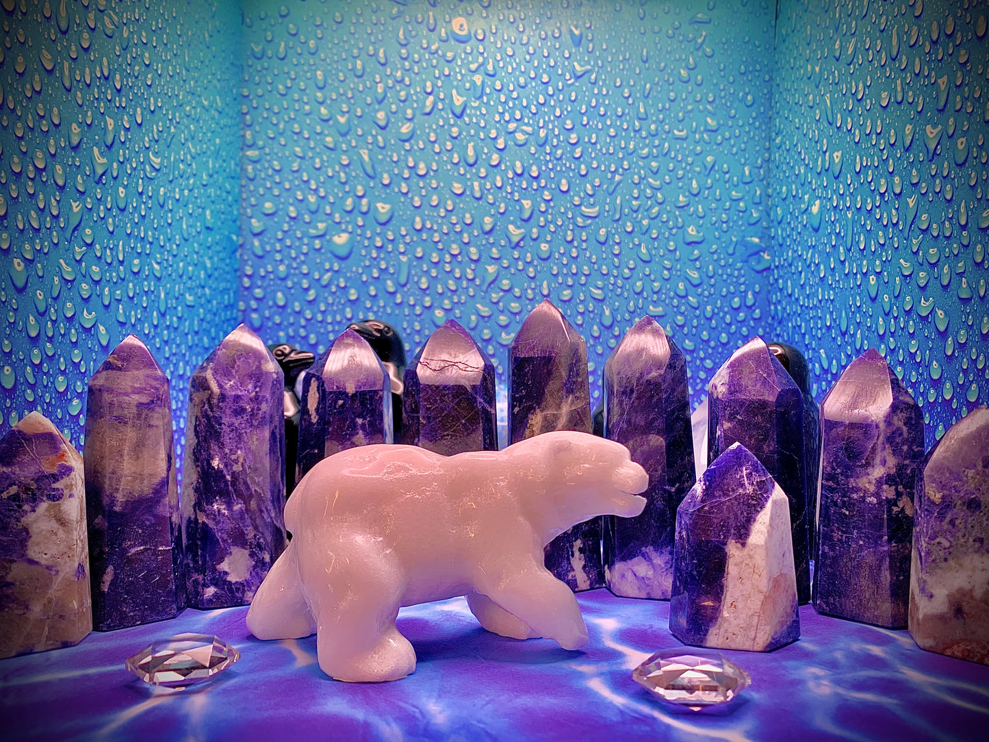 White Jade Polar Bear Carving