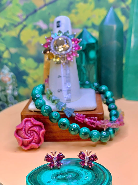 Purple Garnet Butterfly 🦋 Stud Earrings with Rose Gold Plating