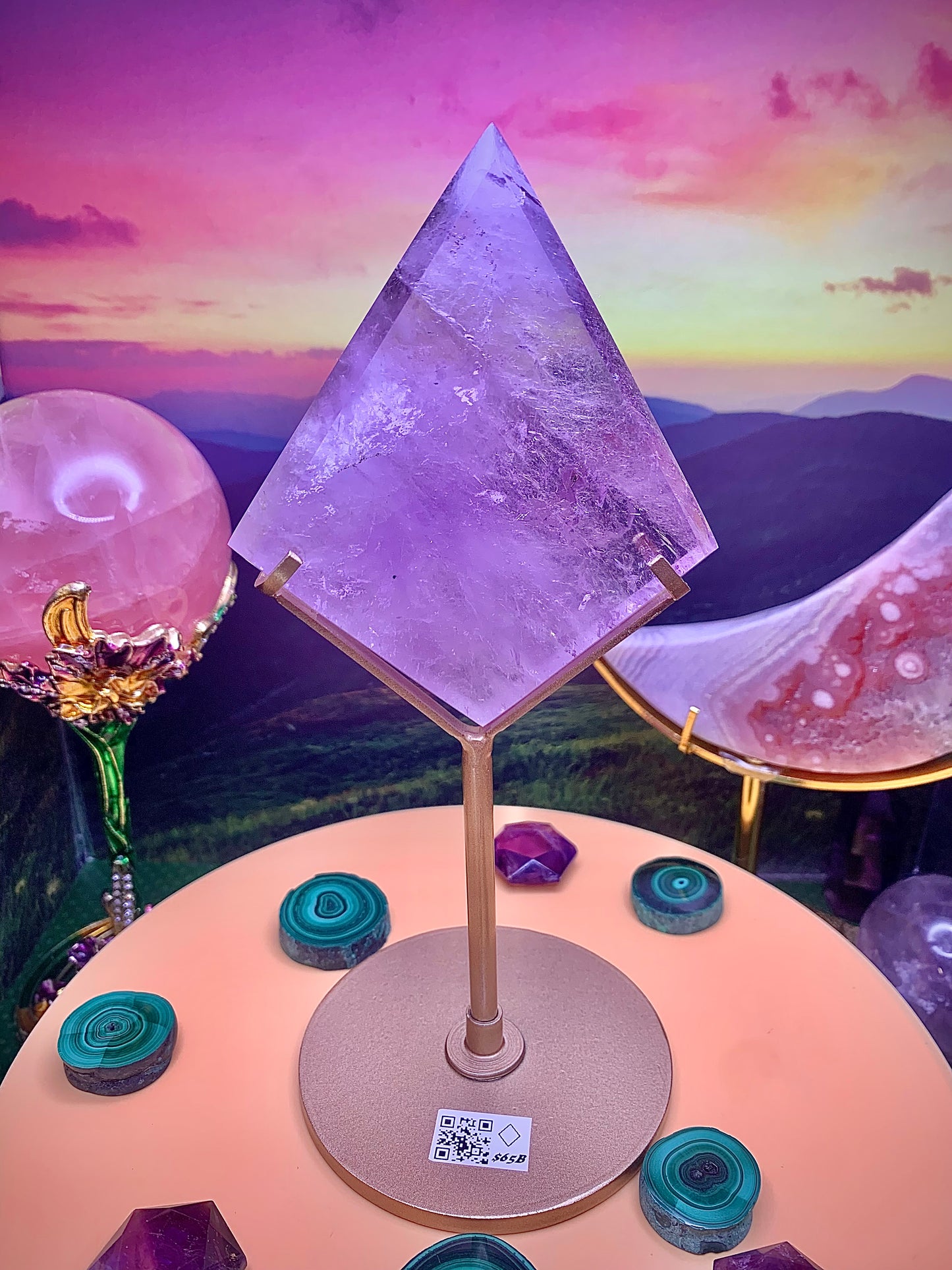 Amethyst Diamond 💎 on Stand