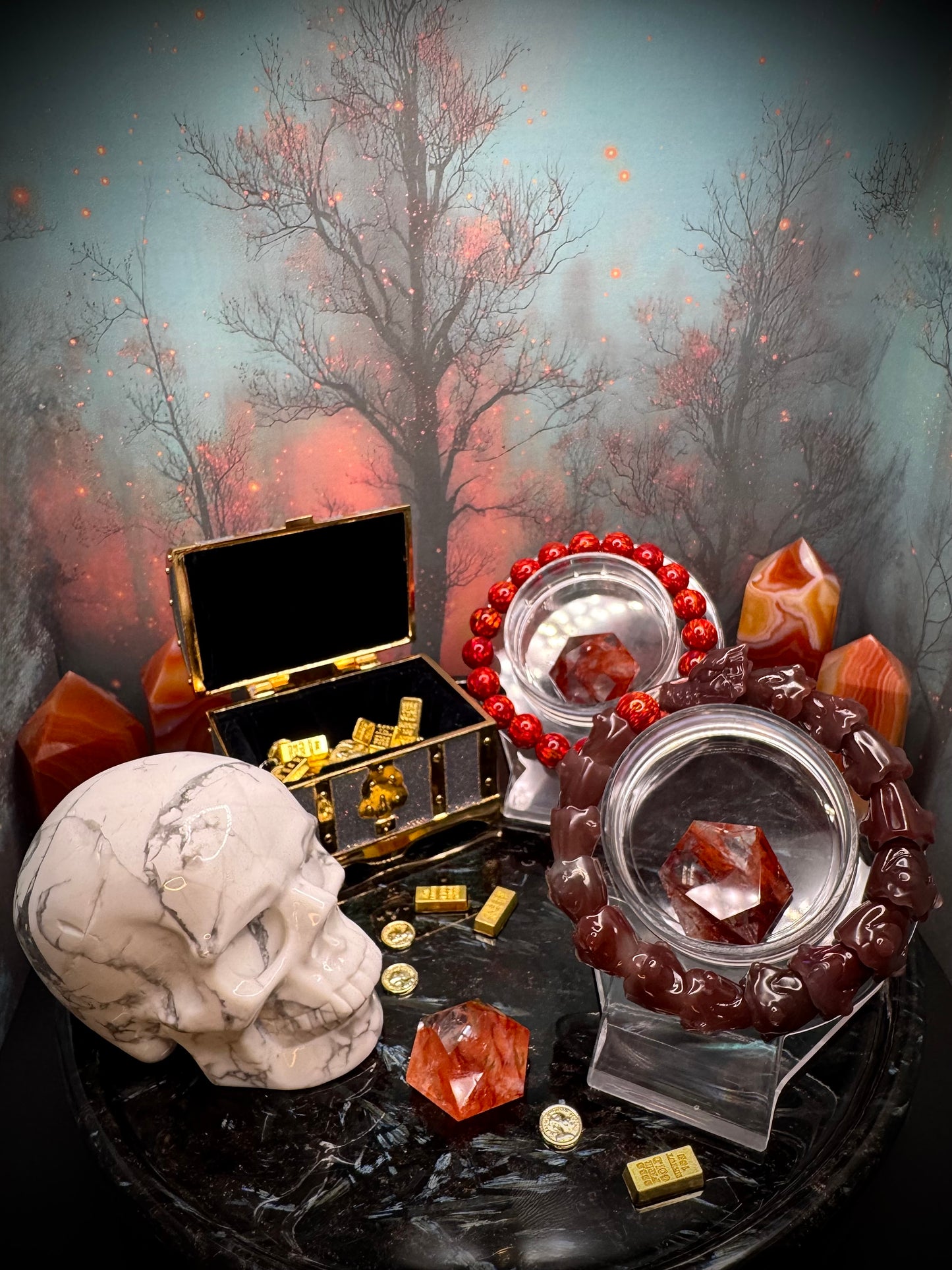 Alashan Agate Dragon Bracelet (10-14mm) DROGON