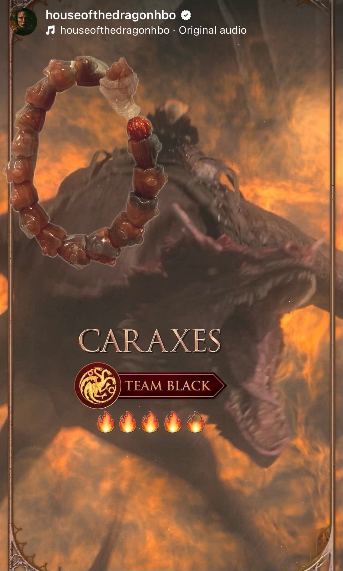 Alashan Agate Dragon Bracelet (10-14mm) CARAXES