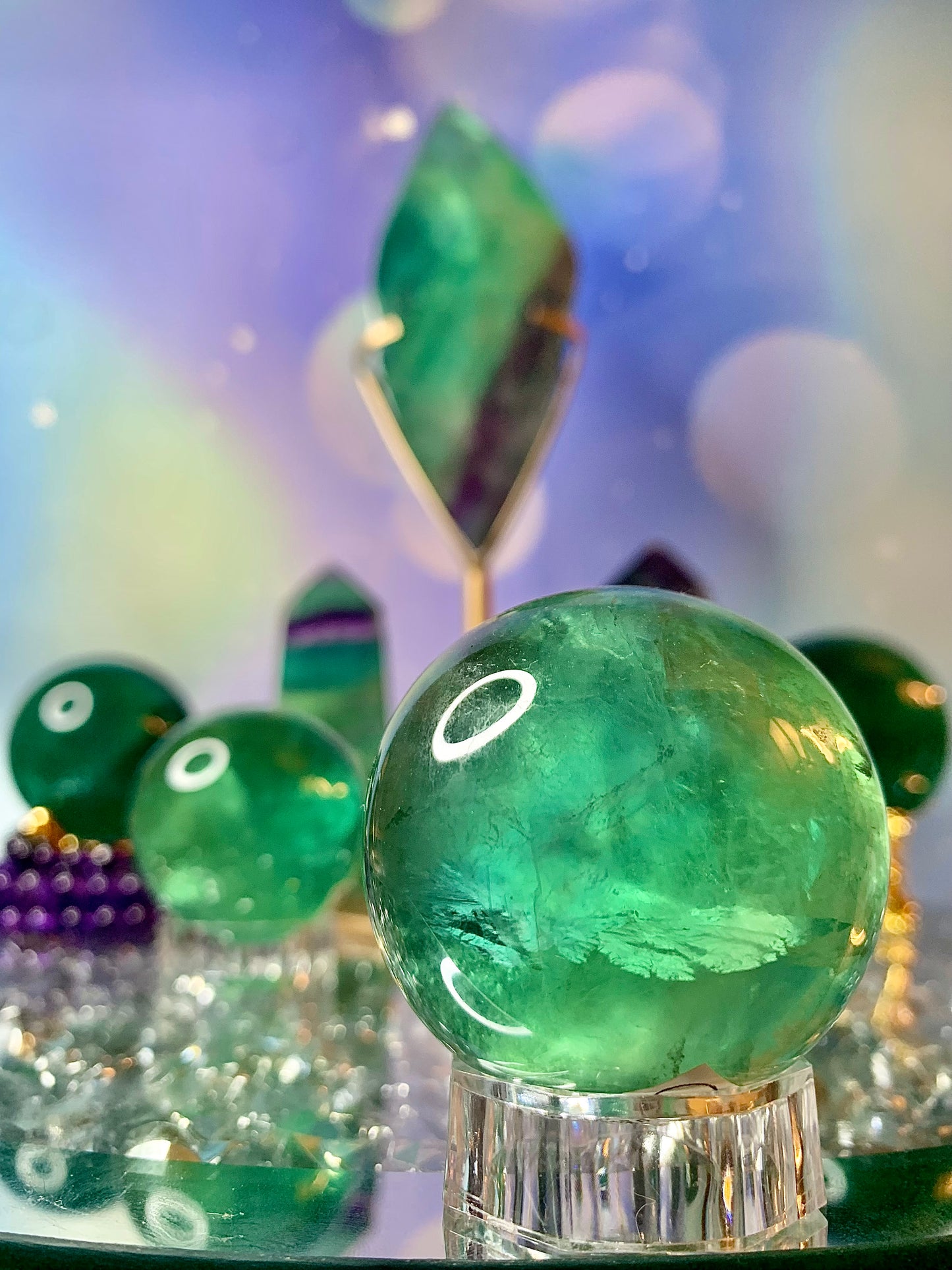 The Emerald Green Fluorite Sphere (B)