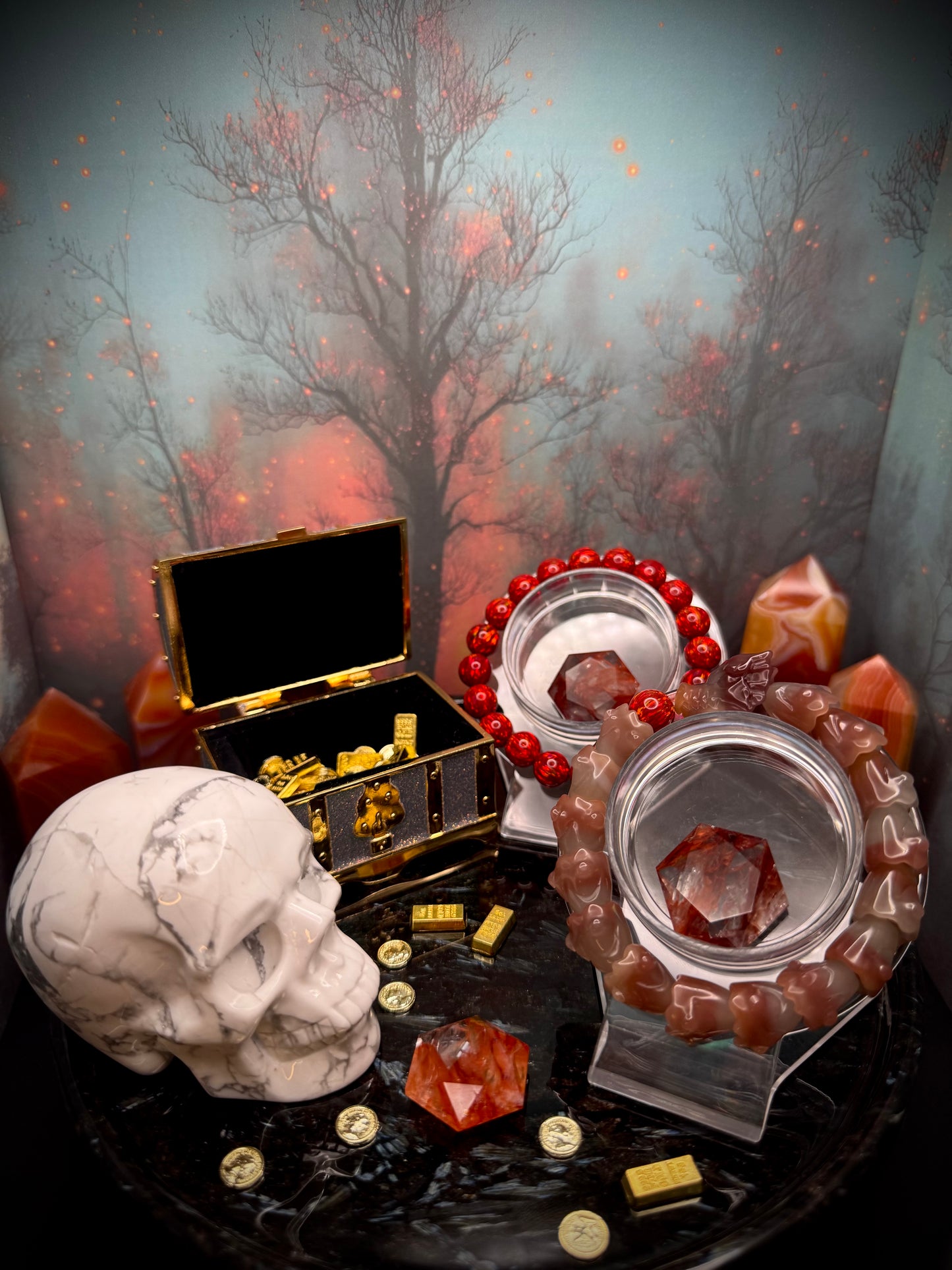 Alashan Agate Dragon Bracelet (10-14mm) SHEEPSTEALER