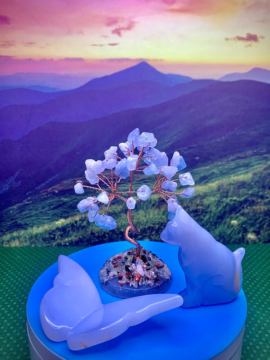 Blue-Lace Crystal Mini Tree