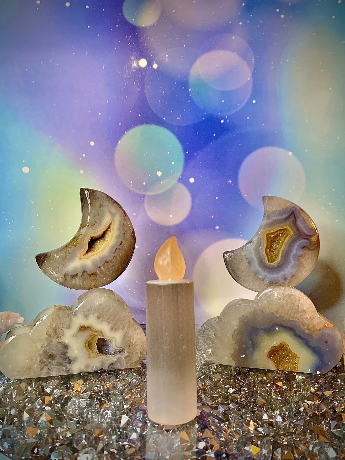 Selenite Candle 🕯️ Carving (Small)