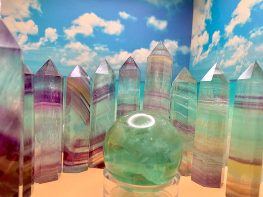 Cotton Candy Fluorite Tower