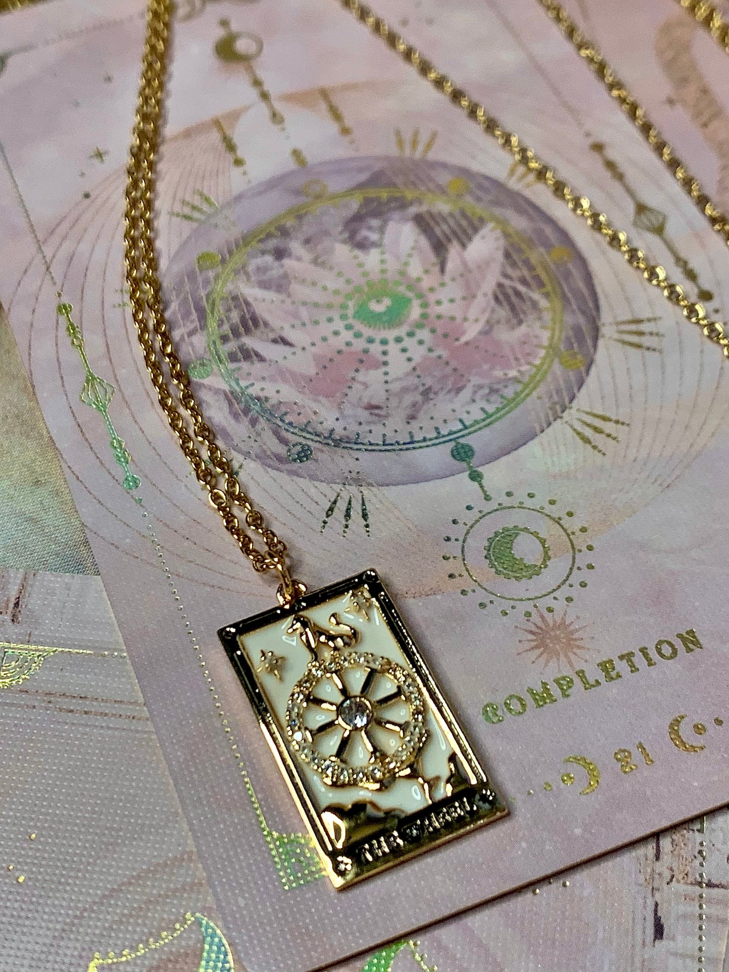 The “Wheel” Tarot Card Fashion Necklace