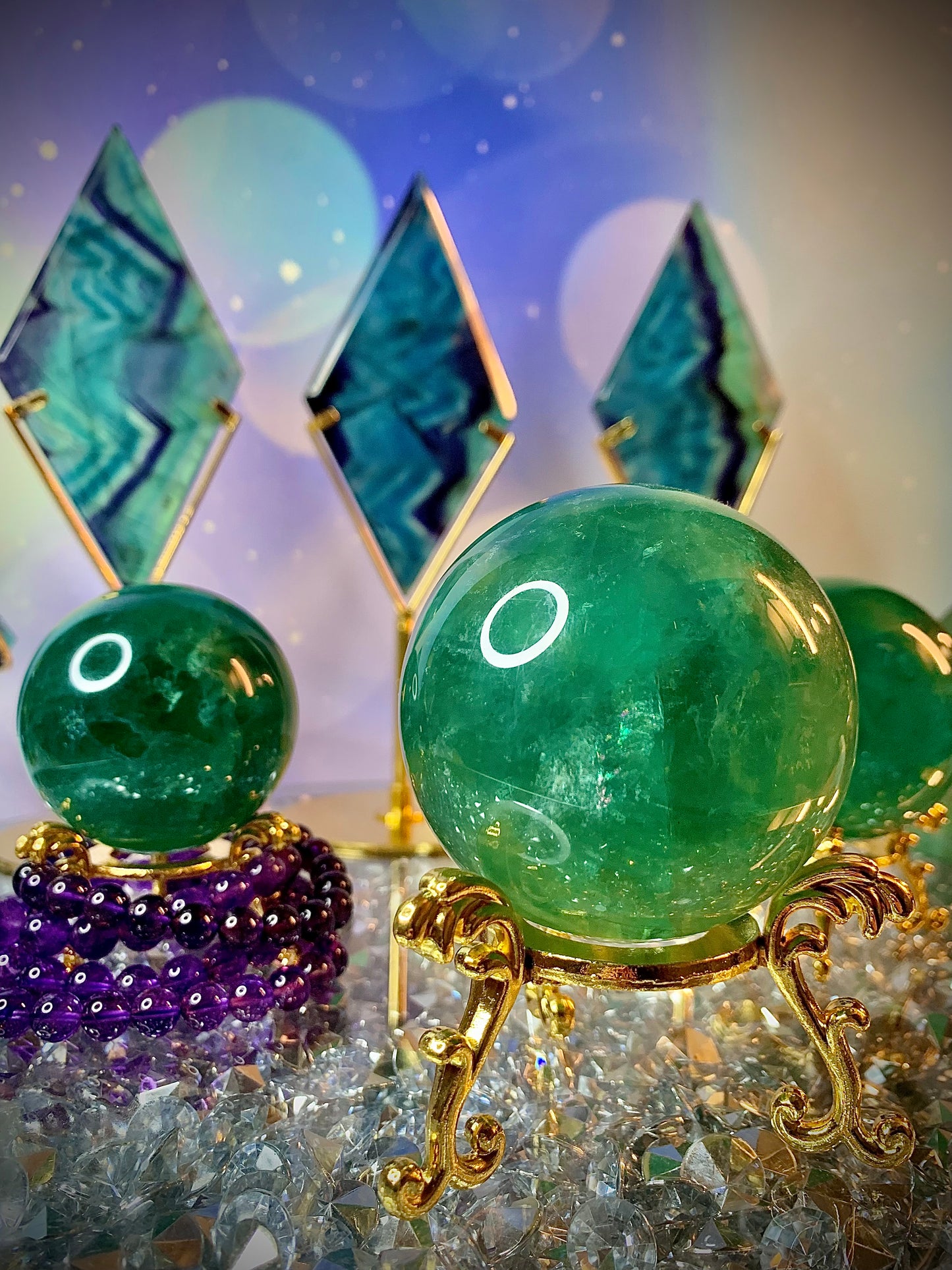 Emerald Green Fluorite Sphere