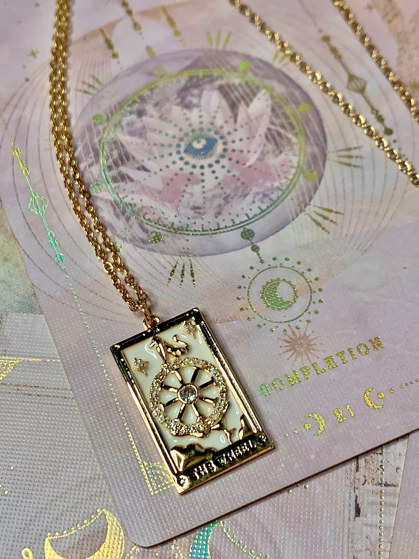 The “Wheel” Tarot Card Fashion Necklace