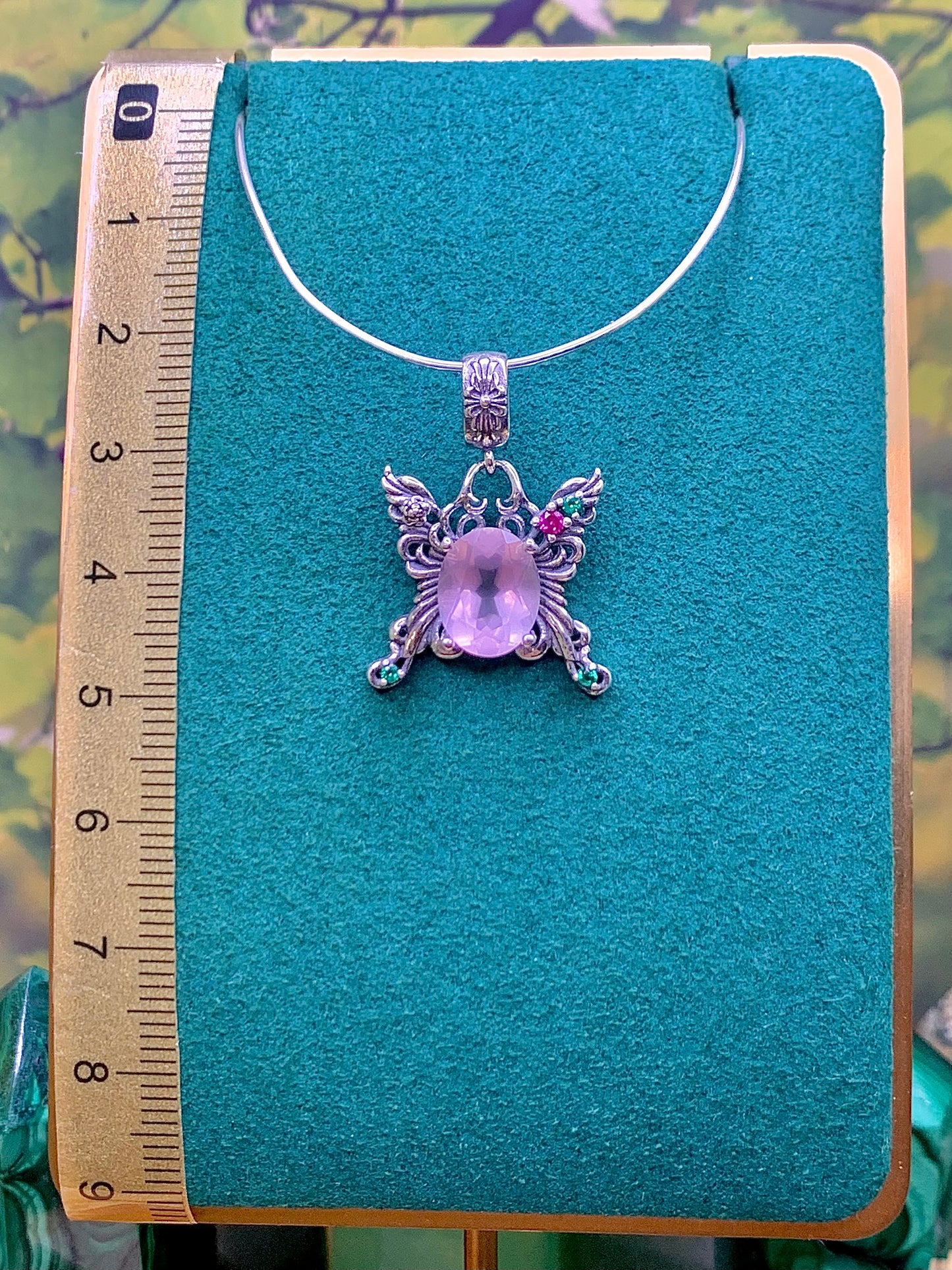 Rose Quartz Butterfly 🦋 Pendant in Sterling Silver