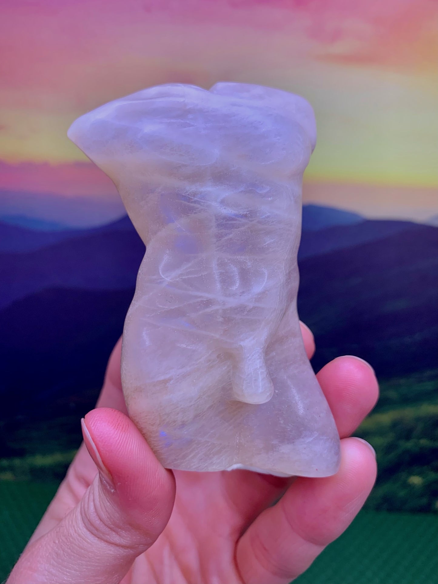 Male Moonstone Body Carving