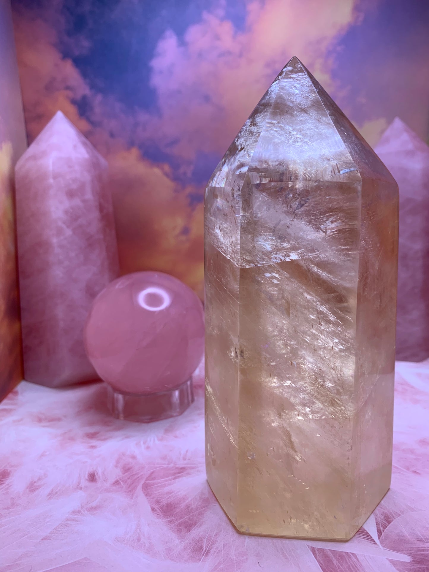 Honey Calcite Extra Large Tower