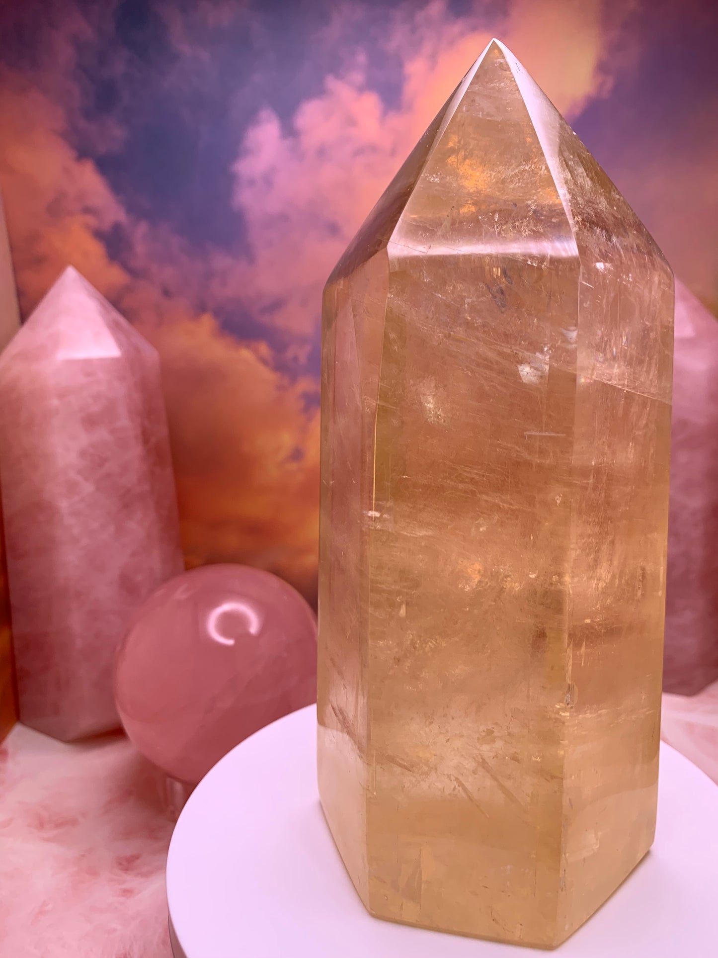 Honey Calcite Extra Large Tower