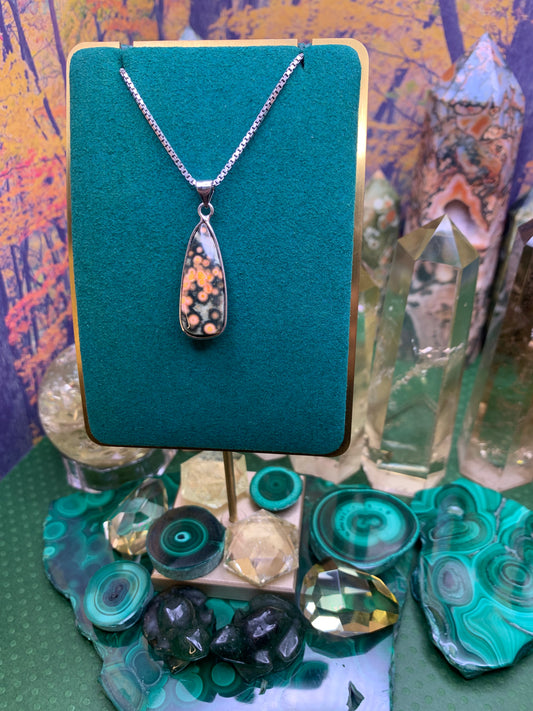 Ocean Jasper Pendant In Sterling Silver