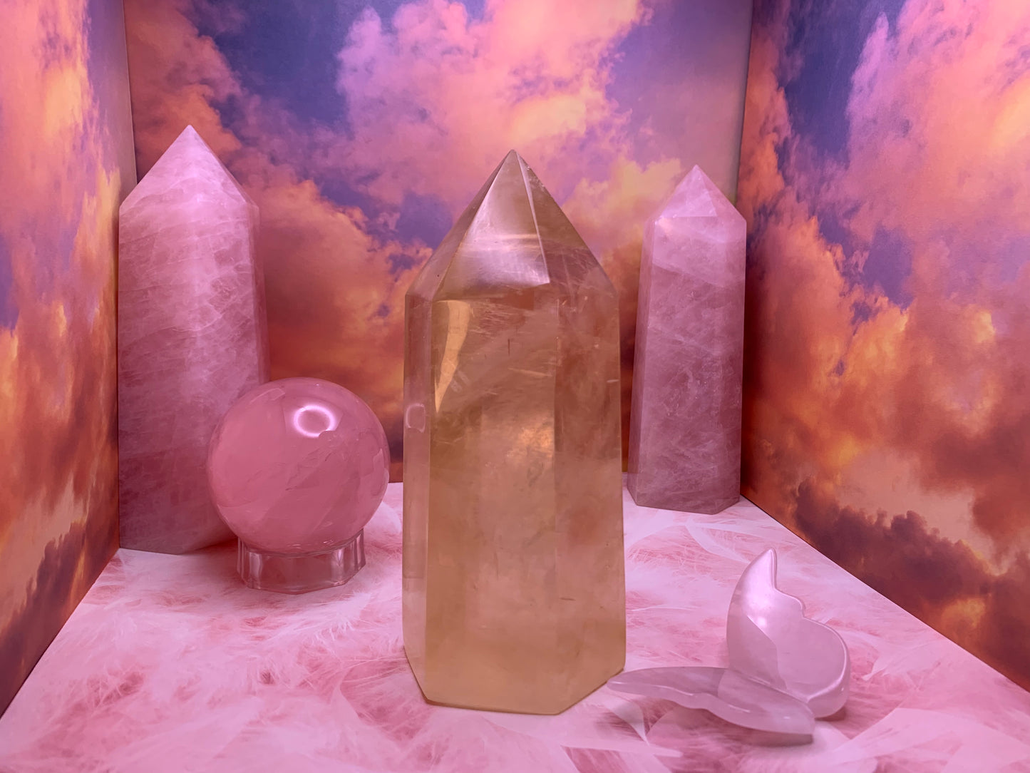 Honey Calcite Extra Large Tower