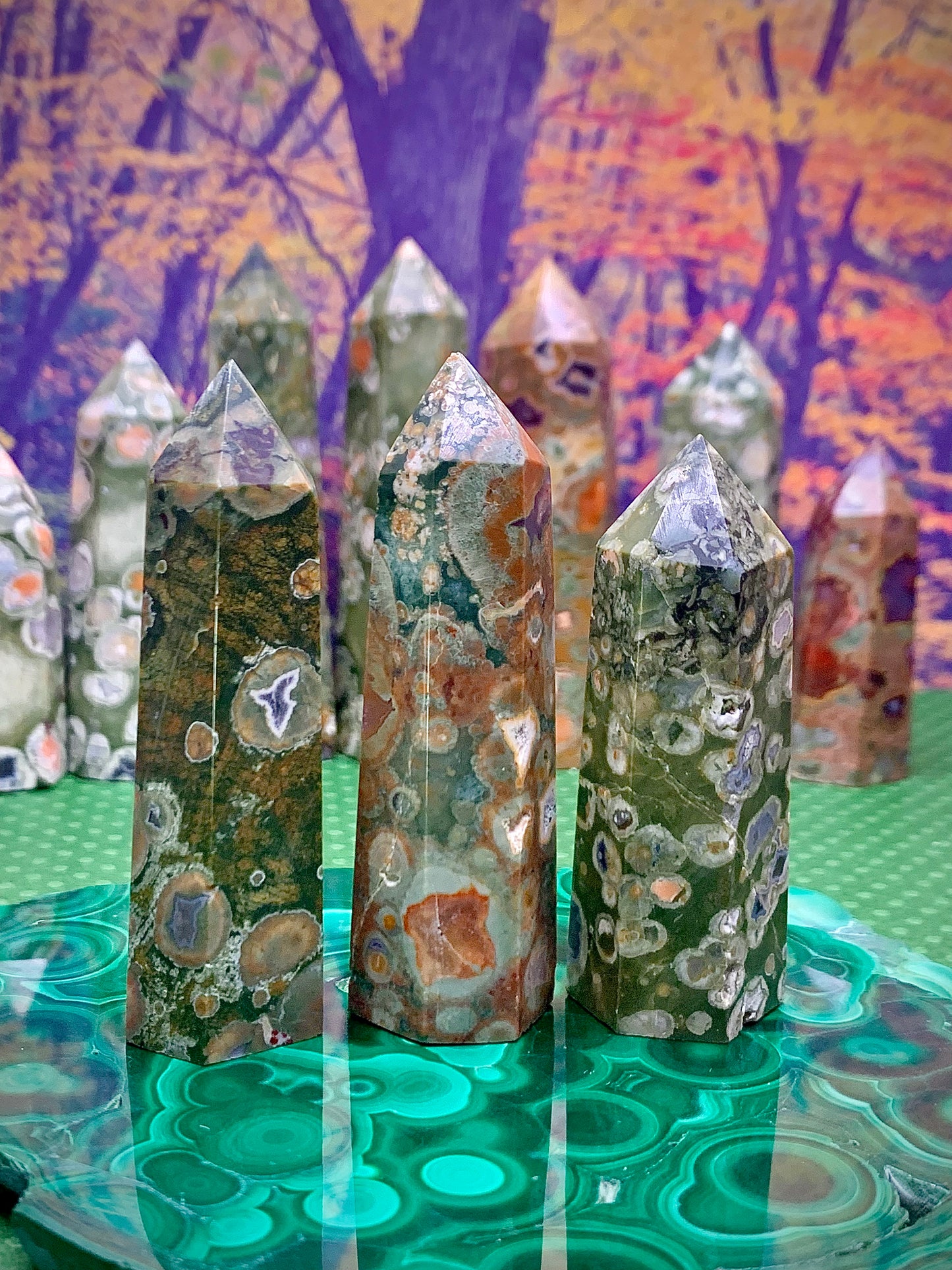 Rainforest Jasper Towers (Medium)