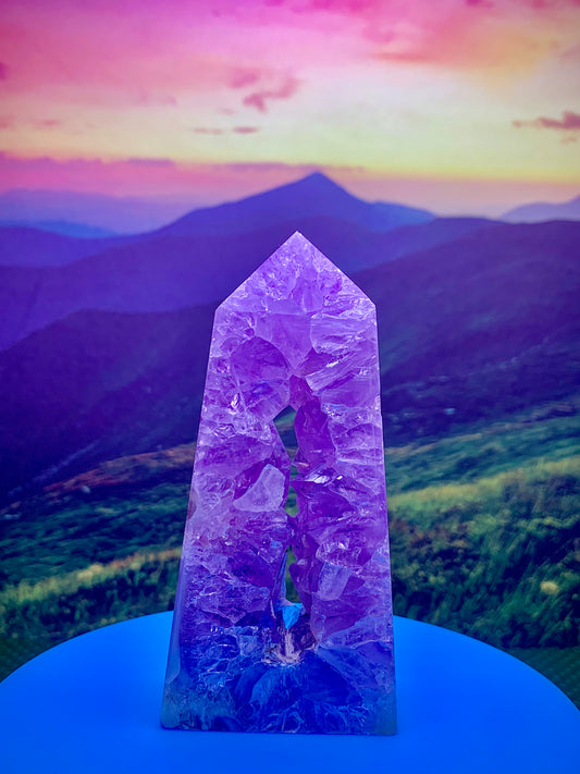 Amethyst Druzy Cave Tower