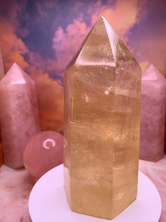 Honey Calcite Extra Large Tower