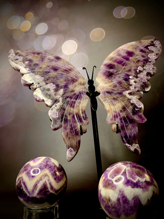 Dream Amethyst Butterfly 🦋 Wings on Stand