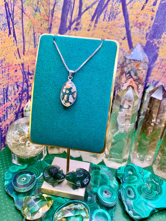 Ocean Jasper Pendant set in Sterling Silver