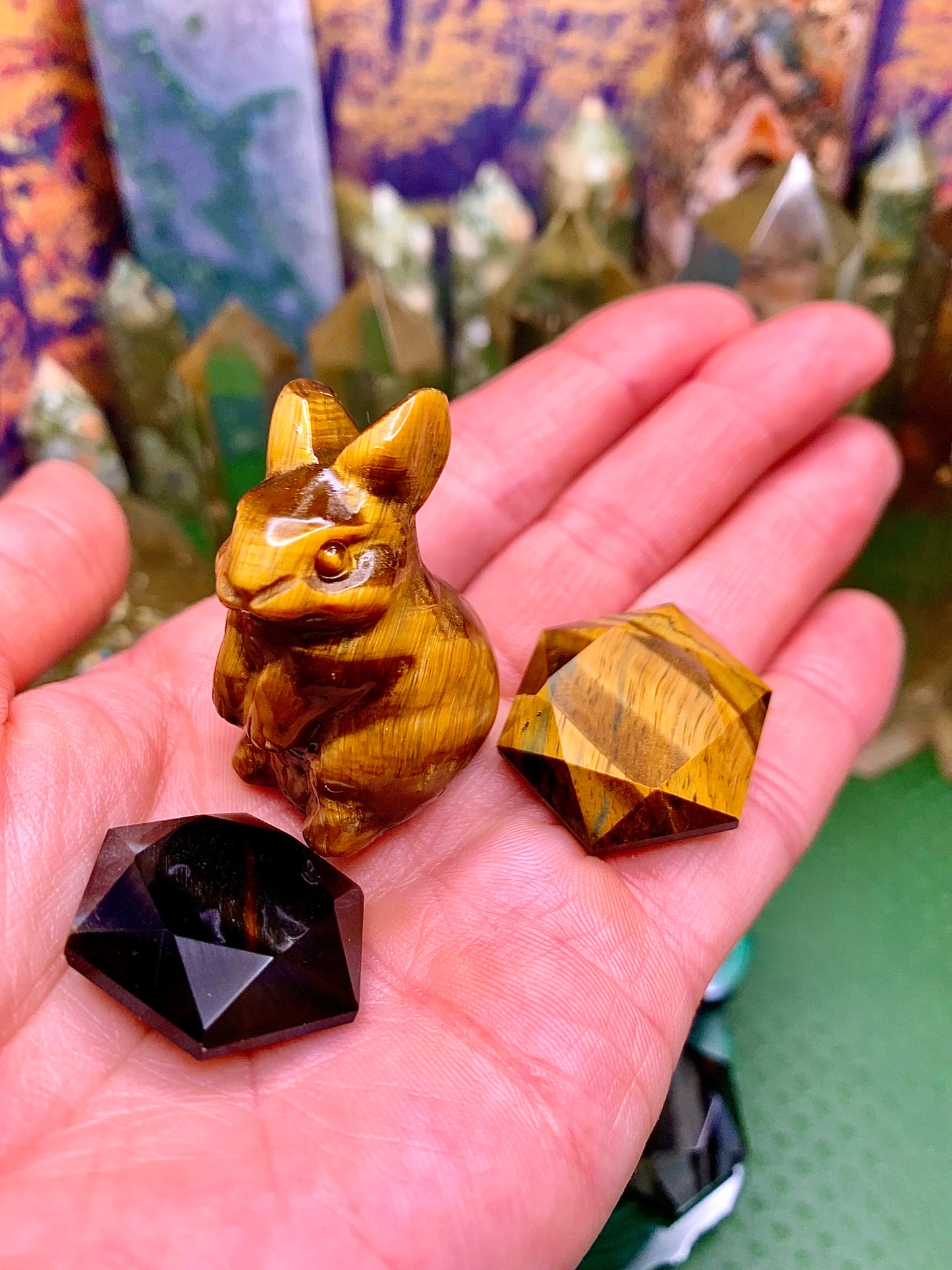 Tiger’s Eye Star of David Pocket Stone