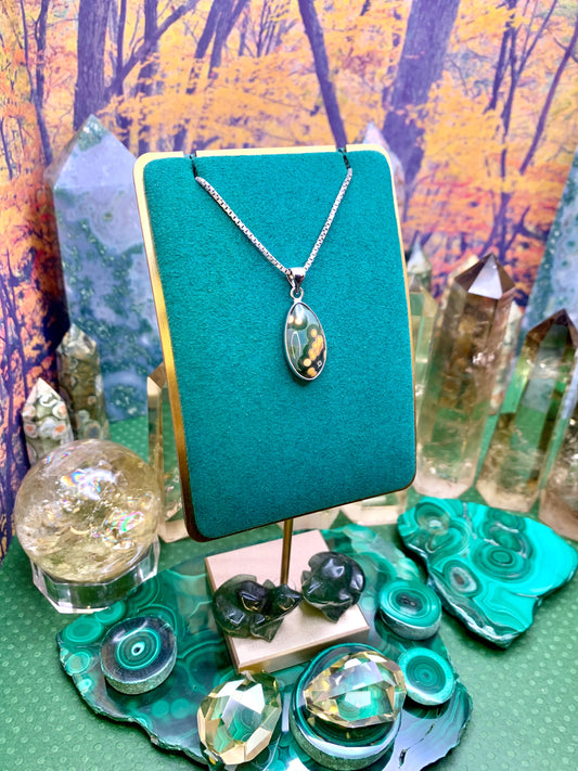 Ocean Jasper Pendant set in Sterling Silver